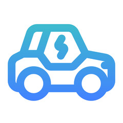 Obraz premium electric car outlined gradient icon