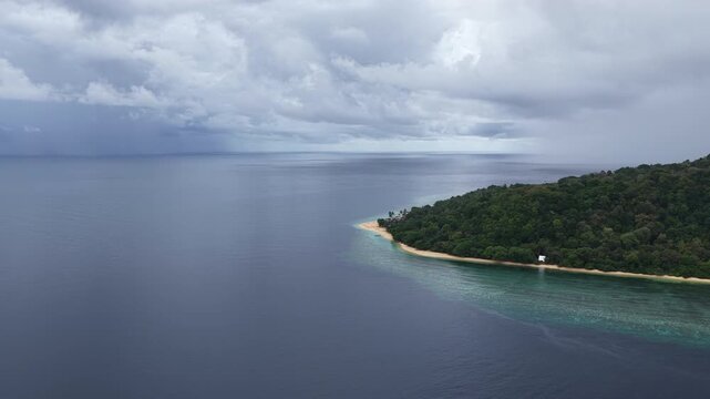 A beautiful coral reef fringes Pulau Hatta, in the remote Banda Islands of Indonesia. This region harbors extraordinary marine biodiversity and is a popular destination for divers and snorkelers.