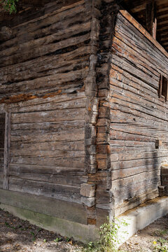 Detail of an old wooden house