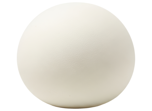 Smooth white sphere with subtle shadows, a versatile design element