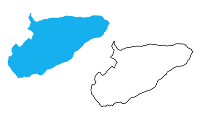 map of Casanare is a Department of Colombia. Map with detailed outlines and blue silhouettes