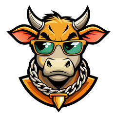 Cow Head Mascot Logo for Branding