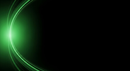 Green Glowing Light Effect on Dark Background