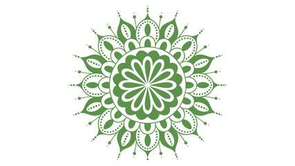 Green mandala design element art