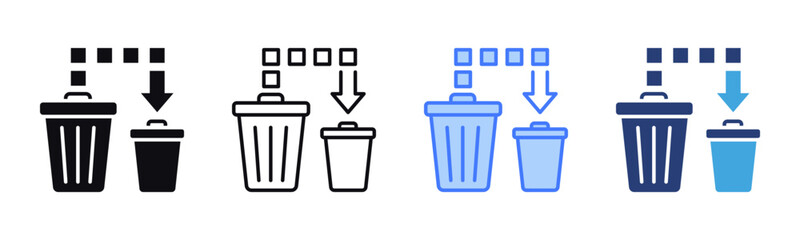 Waste Reduction icon sheet multiple style collection