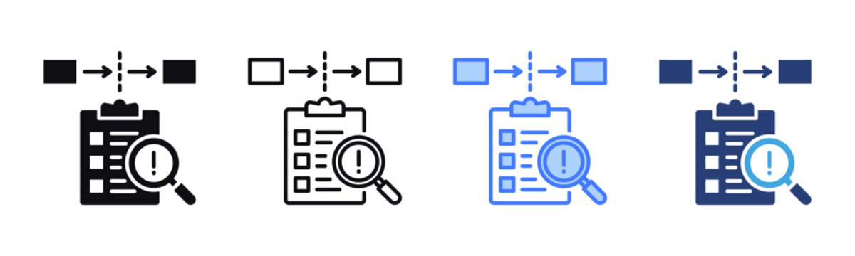 Process Gap icon sheet multiple style collection