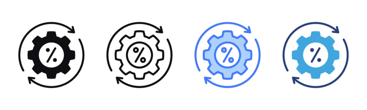 Cycle Efficiency icon sheet multiple style collection