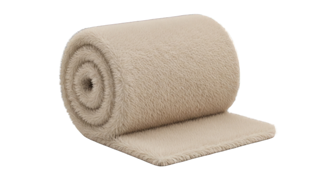 Rolled Beige Blanket: Cozy Warmth and Comfort.