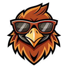 Obraz premium Fierce Hawk Head Mascot Logo