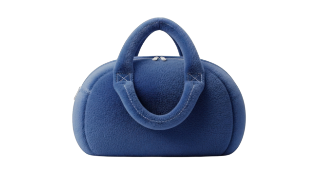 Blue Duffle Bag Isolated on White Background. - Powered by Adobe