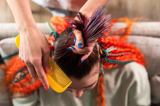 Woman at beauty shop