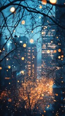 the glow of the night lights is pleasing to the eye