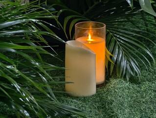 christmas decoration with candle