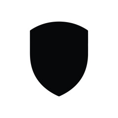 Black shield icon embodying the concept of protection and security. A symbol of defense, safety, and strength for modern digital and graphic design projects © Nasima