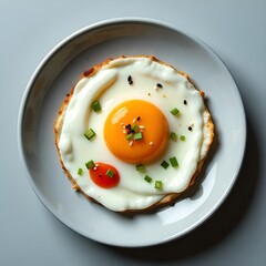 fried egg with vegetables