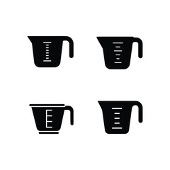Collection of Measuring Cups with Metric and Imperial Measurements for Kitchen and Baking Needs