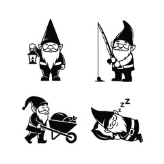 Whimsical Gnome Collection Charming Illustrations for Creative Projects and Designs