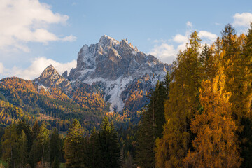autumn in the mountains in Italy,Nature concept background.