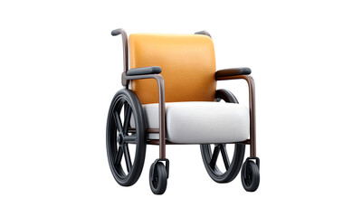 A modern wheelchair designed for comfort and accessibility in healthcare environments.