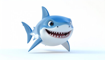 3D Shark  on white background