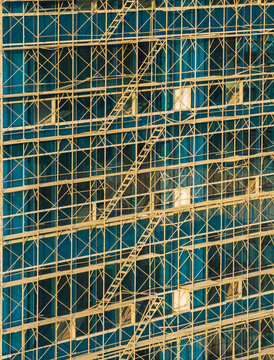 Modern Glass Building Under Construction