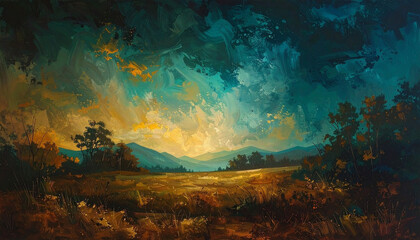 A vibrant blend of colors creating an abstract background with soft gradients and light effects evoking calmness and creativity
1