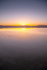 Chaka Salt Lake, the Salt Lake like a mirror, it's also called sky mirror, copy space for text