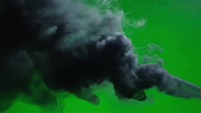 Green Screen dark smoke on a background scene 3 with distortion, overlay, glitch, static noise, scan lines black background, 4k animated video loop
