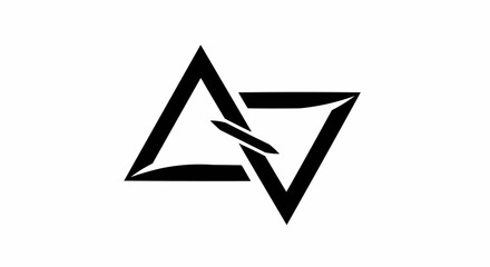 black and white 2 triangle