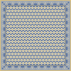 Hijab scarf flower abstract pattern.Ethnic geometric ornament with frame motif border hijab pattern.Design for fabric,print,scarves,shawl,kerchief,bandana,clothing,pareo,pillows,tablecloth,decoration.