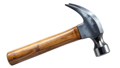 Classic Iron Hammer with Wooden Grip – Artistic Heritage Tool PNG