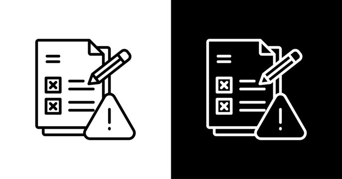 Non Conformance  White Icon Set Design