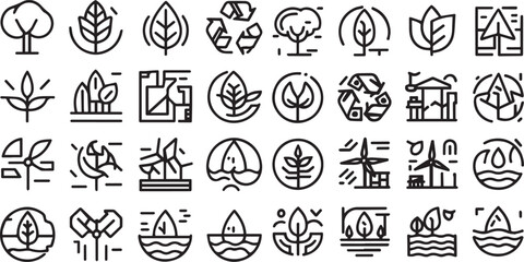 Fototapeta premium Astronomy and Celestial Objects Line Icons Set.
