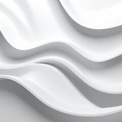 Obraz premium Abstract White Waves - Minimalist Design for Modern Aesthetics and Serene Backgrounds.