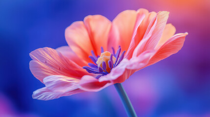 Fototapeta premium Beautiful Colorful Flower Captured in Vibrant Setting