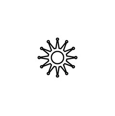 Minimalist Sun Icon Radiating Warmth and Energy A Simple Symbol of Summer Days Radiating Optimism and Happiness Emblematic of Vitality Light and Life Force A Weather Graphic