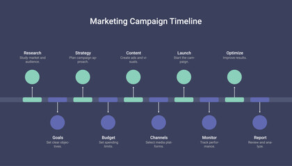 Marketing Campaign Timeline Infographic Design