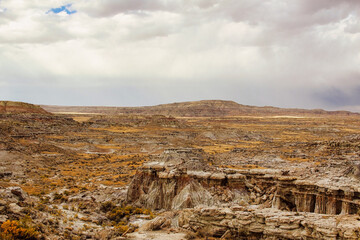 Fall Storm Clouds Moving over Gooseberry Badlands Recreation Area in Wyoming.
