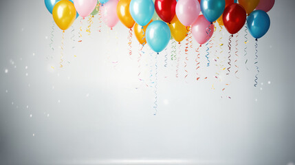 Colorful Balloons and Streamers Create a Festive Atmosphere