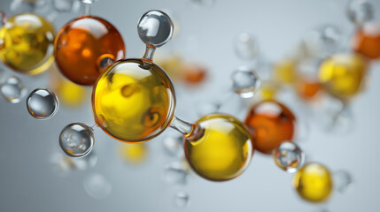 Colorful Molecular Structure Illustration in Abstract Design