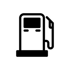 Black and White Simple Gas Pump Icon