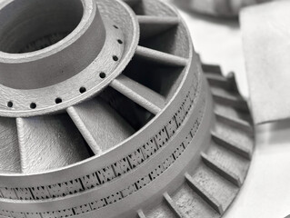 Additive manufacturing of intricate metal components using advanced 3D printing technology in a production facility © nordroden