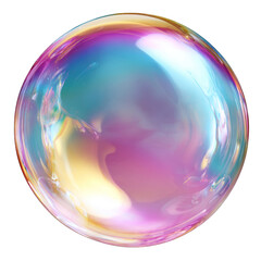 Fototapeta premium A vibrant, iridescent soap bubble reflecting a spectrum of colors.