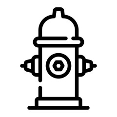 hydrant line icon