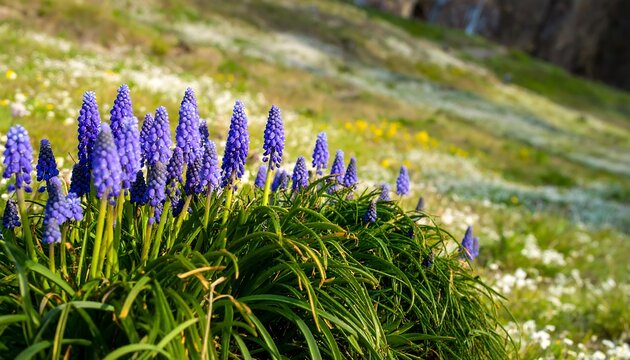 Vibrant purple flowers amidst a meadow