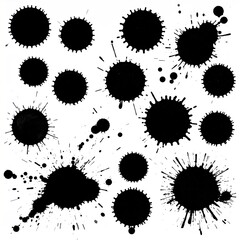 Black Ink Splatters - A Collection of Abstract Designs.