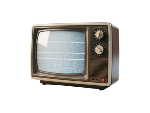 Retro CRT TV Transparent Background