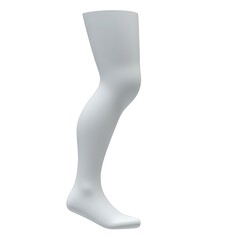 Mannequin leg isolated on white background for fashion or anatomical study use