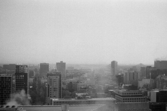 Sunrise over downtown Montreal