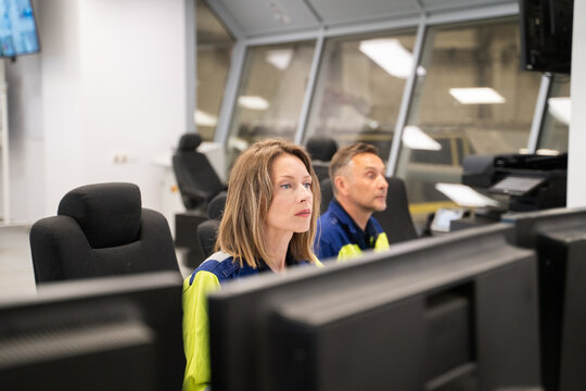 Control Room Team Monitoring Operations 